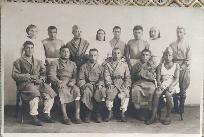 Soldiers in a hospital