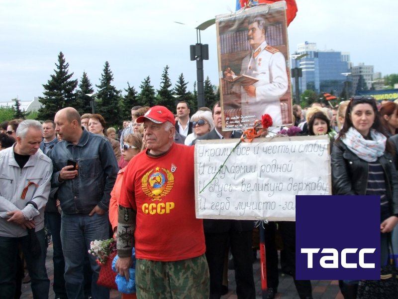 During folk festivities on Victory Day
