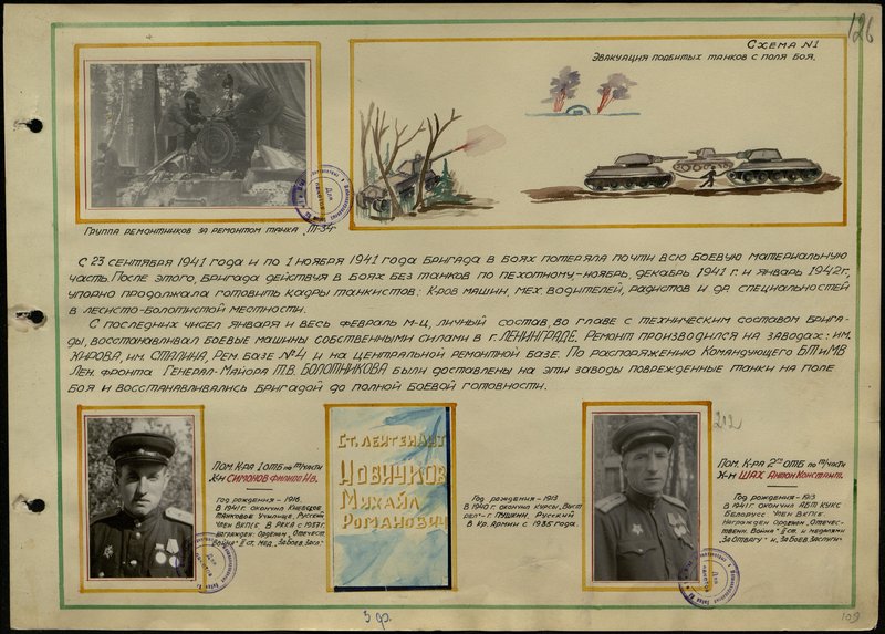 Original image: Scheme № 1. Evacuation of downed tanks from the battlefield