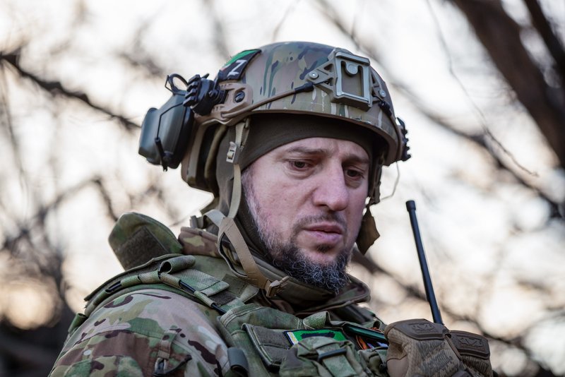 Commander of special unit "Ahmat" A. Alaudinov in SVO Zone