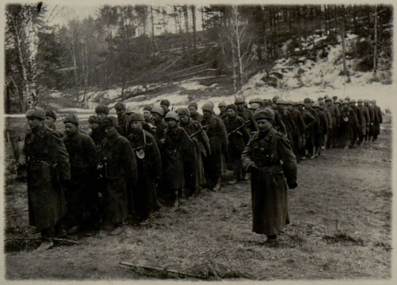 Image: Senior Lieutenant Savenko with his unit on the march